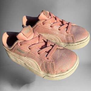 Toddler Slip on Puma Sneakers US 8C Classic Pink Puma Sneakers No Tie Glitter